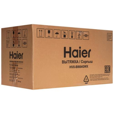 Вытяжка полновстраиваемая Haier HVX-BI664GWX серебристый/белый