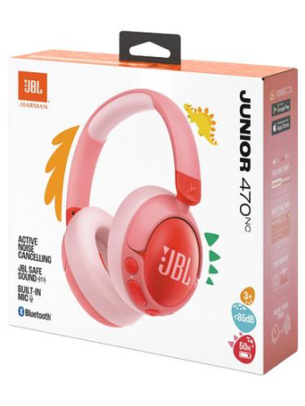 Беспроводные/проводные наушники JBL JR470NC  розовый 2025