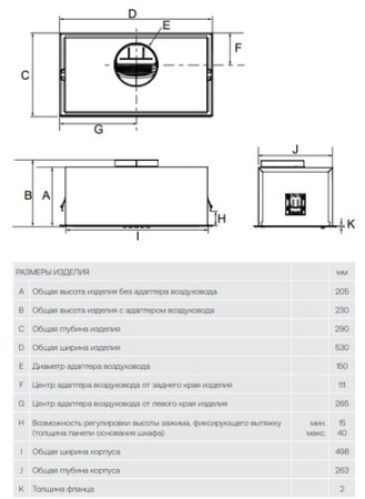 Вытяжка полновстраиваемая Haier HVQ-B4535B черный/черный